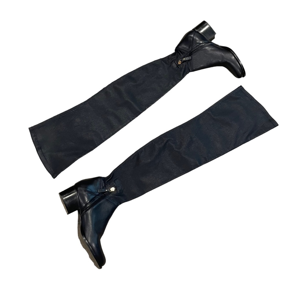 Vanessa Bruno Black Leather Over the Knee Boots